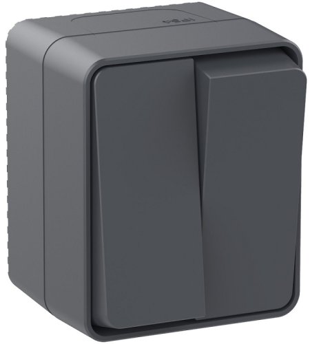 Выключатель накладной Systeme Electric AtlasDesign Profi54 2-кл. IP54 антрацит фото Выключатель накладной Systeme Electric AtlasDesign Profi54 2-кл. IP54 антрацит картинка